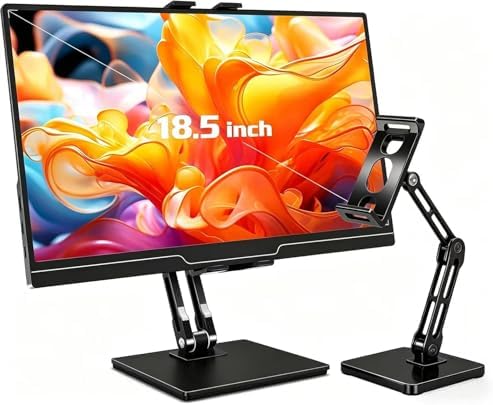 Bimo 360° Rotatable Aluminum Tablet Stand, Foldable Multi-Angle Desk Holder for 4.7-18.5 Inch iPad, Portable Monitor, Kindle, Switch, for Home Office Desk Work & Entertainment. by Unknown