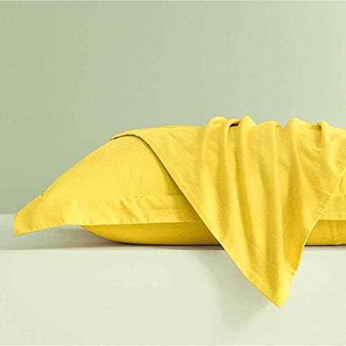 FLXXIE Microfiber King Pillow Shams Set of 2, Yellow - Image 4
