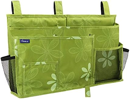 Surblue Caddy Hanging Organizer Bedside Storage Bag for Bunk and Hospital Beds, Flower, L by SURBLUE