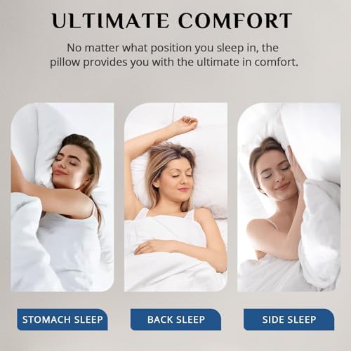 JOLLYVOGUE Pillows Standard Size Set of 6, Washable Supportive 6 Pack Bed Pillows with Super Soft Down Alternative Fill, Luxury Fluffy Hotel Quality for Side, Back and Stomach Sleepers - Image 7