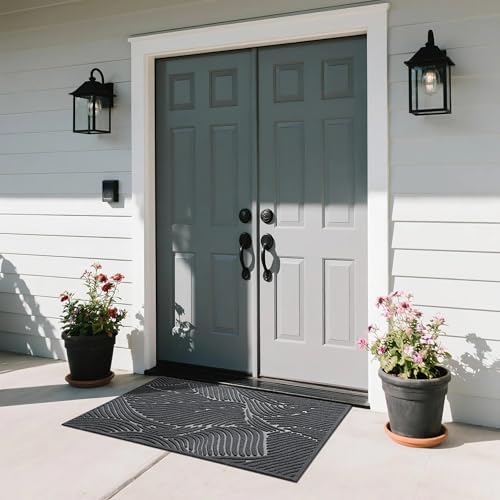 Yimobra Extra Large Doormat Outdoor Entrance 47x32, Non-Slip Mat, Dark Grey - Image 3