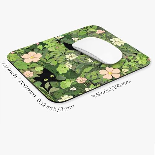 Square Mouse Pad Cute Cats,Personalized Premium-Textured Custom Mouse Mat Design,Washable Mousepad Lycra Cloth,Non-Slip Rubber Base Computer Mouse Pads for Wireless Mouse - Image 2