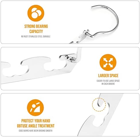 HOUSE DAY Closet Organizers and Storage Magic Hangers Stainless Steel Space Saving Hangers Upgraded Sturdy Drop Down Hanger Clothes Hangers Space Saving College Dorm Room Essentials 8PACK - Image 4