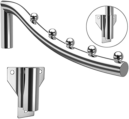 Wall Mounted Folding Clothing Hanger, Foldable Clothing Hanger Stainless Steel, Clothes Hook with Swing Arm Holder Space Saving Clothing Hanging Garment Racks Closet Drying Rack Organizer Drying Rack - Image 2