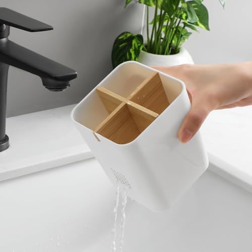 Electric Toothbrush Holder Tooth Brush and Toothpaste Organizer, White - Image 6