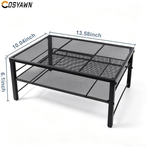 COSYAWN Metal Monitor Stand Riser, 2-Tier Desk Organizer for Laptop, 2 Pack - Image 2