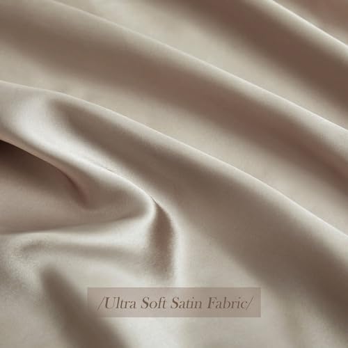 Ersmak Satin Pillowcase Standard Set of 2, 20" x 26" Ultra Soft & Silky Satin Pillow Cases for Hair and Skin, Wrinkle Fade Resistant Pillow Covers with Envelope Closure (Sand) - Image 6