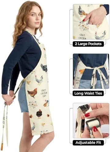 Women Apron, Cute Kitchen Aprons for Women, Girls - Image 3