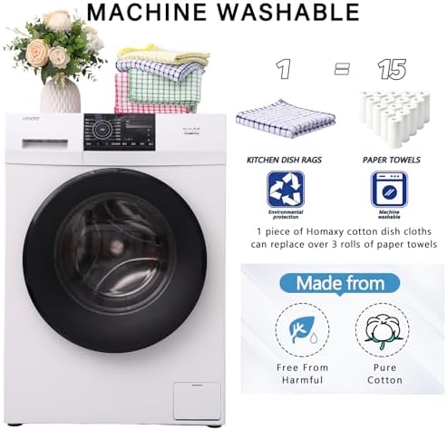 Kitinjoy Cotton 6 Pack Terry Kitchen Towels, Multiple Colour - Image 5