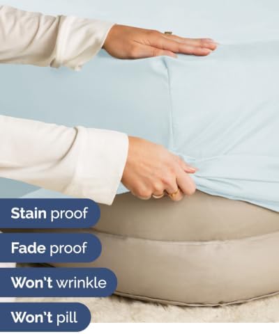 CGK Linens 2 Pack Extra Deep Full Fitted Sheets - Ice Blue - Image 5