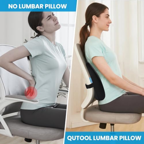 QUTOOL Patented Lumbar Support for Office Chair Pressure Relief - Image 3