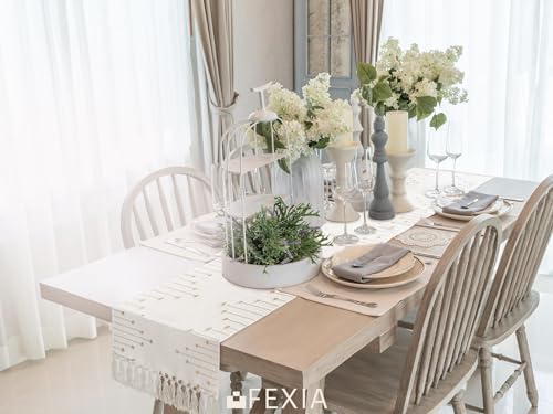FEXIA Boho Table Runner for Home Decor 12x90 Rustic Macrame Decoration - Image 7