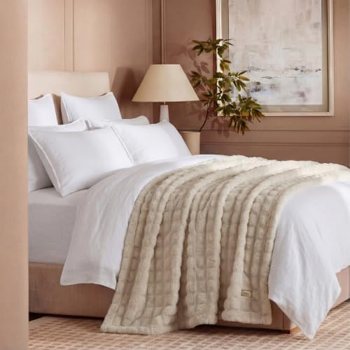 Bedsure Cloud Bubble Fleece Queen Blanket for Bed, Beige, 90"×90" - Image 4