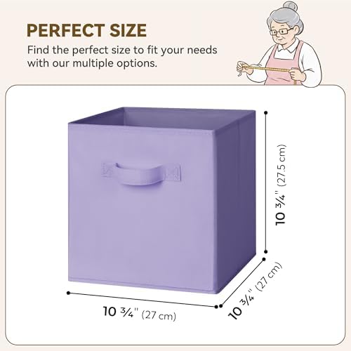 GRANNY SAYS 11 Inch Cube Storage Bins, Lavender Purple, 8-Pack - Image 2