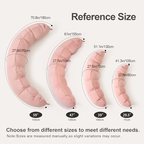 Peallow(Pat. Pend) – Long Round Body Pillow for Adults, Bolster Pillow for Sleeping, Soft and Supportive Pillow for Sleeping & Lumbar Support - Image 2