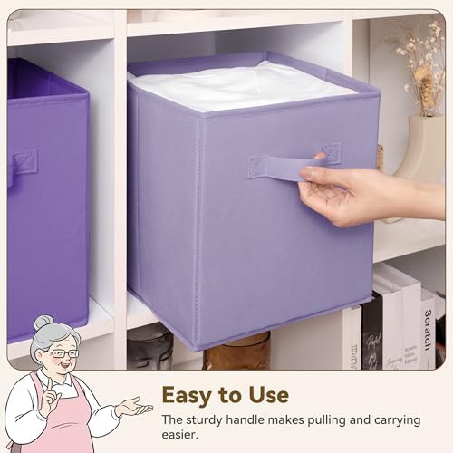 GRANNY SAYS 11 Inch Cube Storage Bins, Purple Gradient, 6-Pack - Image 4