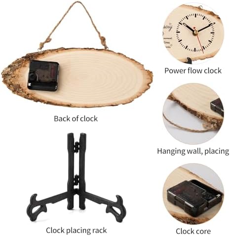 BeauGift 5th Anniversary Wedding Gifts for Men Women, DIY Wooden Clock - Image 3
