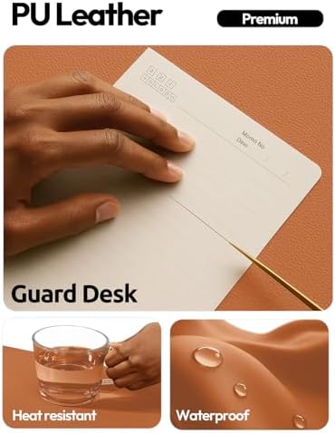 YSAGi Desk Protector&Blotter, Non-Slip Waterproof Leather Mouse Pad - Image 3