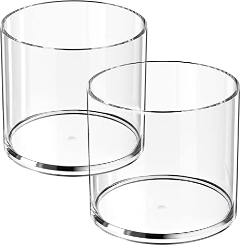 MaxGear Acrylic Pen Holder 2-Pack, Round Makeup Brush Holder & Pencil Cup by MaxGear