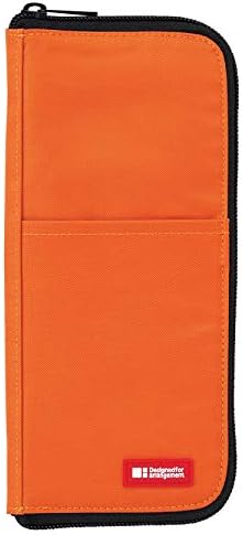 LIHIT LAB Slim Pen/Pencil Pouch, 0.7 × 3.9 × 8.5 Inches, Orange (A7652-4) by LIHITLAB