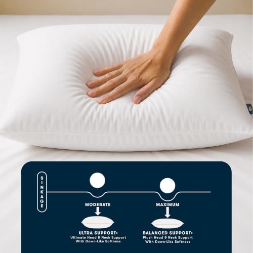 Serta Down Illusion Balanced Support Cotton Pillows, King (2 Pack) - Image 3