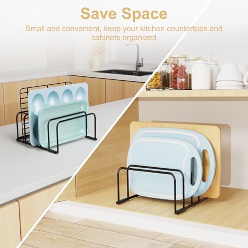 Fikoksol Cutting Board Organizer Storage, Baking Sheet Rack under Cabinet - Image 2