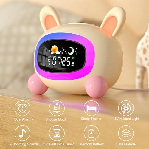 ANALOI Alarm Clock for Kids, Ok to Wake Sleep Training Clock Night Light - Image 2