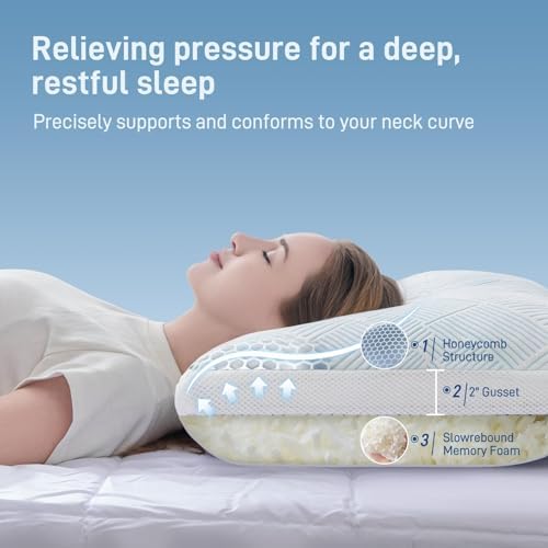 Alkyonos Shredded Memory Foam Cooling Soft Bamboo Viscose Pillow King Size, Adjustable Hypoallergenic Hotel Quality Pillow for Stomach, Back and Side Sleeper, Oeko-TEX Certified - Image 3