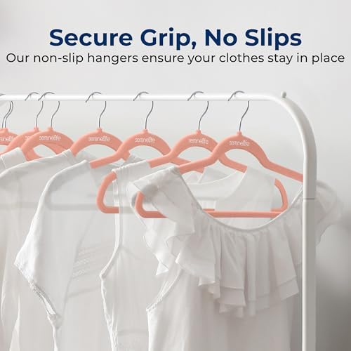 SereneLife Velvet Hangers – 100 Pack, Slim & Space Saving for Closets - Image 3