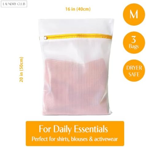 3 Pack Mesh Laundry Bags for Daily Essentials 16inx20in LAUNDRY CLUB® - Image 2