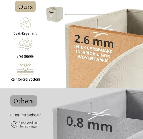 DECOMOMO Storage Bins, Cube Storage Bin with Labels - Image 5