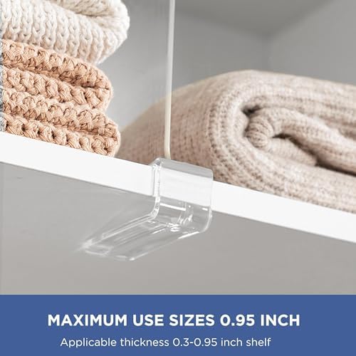 HBlife 9 Pack Clear Shelf Dividers, Vertical Purse Organizer for Closet Perfect for Sweater, Shirts, Handbags in Bedroom and Kitchen, Adjustable Acrylic Bookshelf for Organization - Image 4