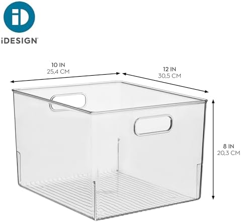 iDesign Storage Bin with Handles, Set of 2, Clear - Image 4