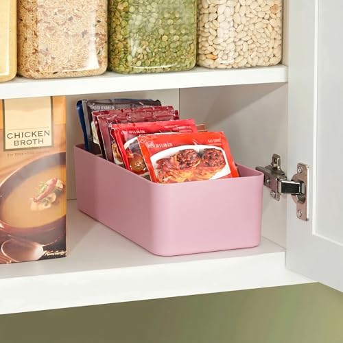 BSTKEY Seasoning Packet Organizer, Pink Plastic Storage Caddy for Pantry - Image 4