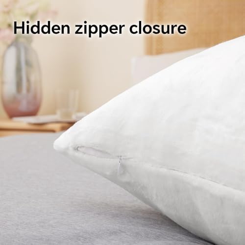 BEDELITE Flannel King Size Pillow Cases Set of 2, Bright White, 20x36 in - Image 6