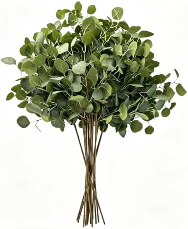 4pcs 24in Artificial Eucalyptus Stems with 9 Branches Realistic Silk Faux Eucalyptus Greenery for Vase Wedding Bouquet Table Centerpiece Home Party Decor Pet Safe Pollen Free Fake Greenery - Image 4