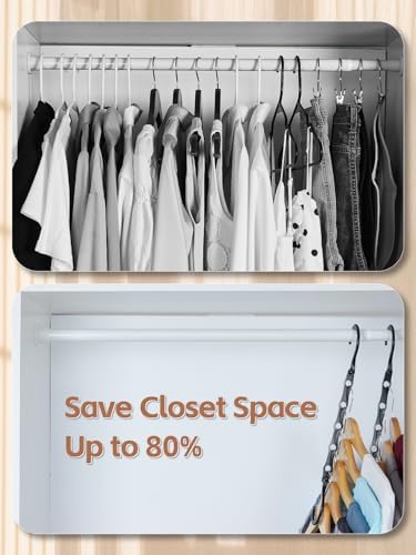 HOUSE DAY Space Saving Hangers 8 Pack, Closet Organizers and Storage - Image 2