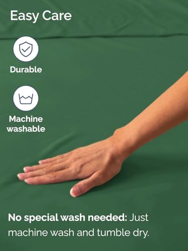 CGK Extra Deep Cal King Single Fitted Sheet Only - Emerald Green - Image 5