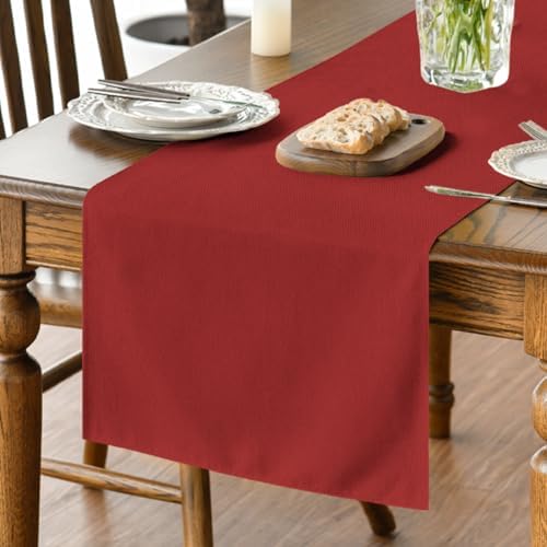 Artoid Mode Red Table Runner, Seasonal Christmas Washable Kitchen Dining Table Decoration for Home Party Decor 13x36 Inch by ArtoidMode
