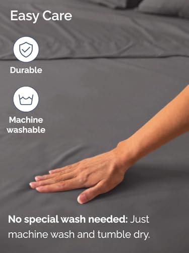 CGK Extra Deep Full Single Fitted Sheet Only - Dark Grey - Image 5