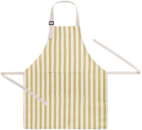 Kids Apron for Cooking Adjustable Striped Kids Apron with Pockets by XLSXEXCL
