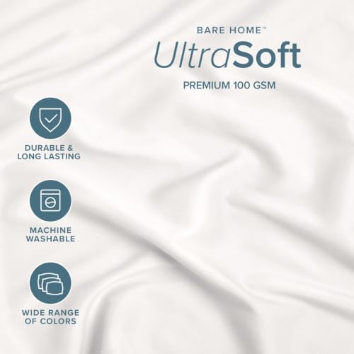 Bare Home King Fitted Sheet - 1800 Ultra-Soft (King, Antique White) - Image 2