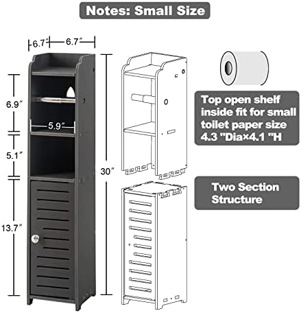 AOJEZOR Toilet Paper Holder Stand: Holds 4 Rolls for Small Bathroom Renters - Image 5