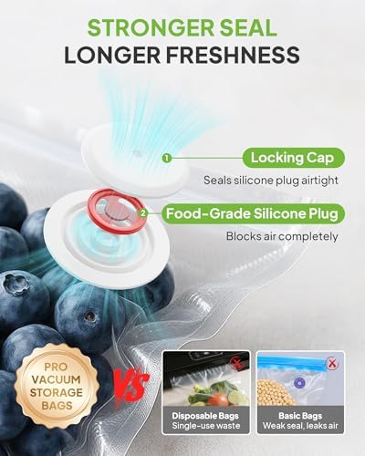 Reusable Vacuum Sealer Bags 20-Pack (Medium 10x11 in) - BPA-Free Double-Seal Leakproof | Compatible with TUITUITA & Major Sealers | Freezer/Microwave/Dishwasher Safe - Image 4