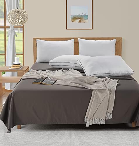 LANE LINEN Standard Size Bed Pillows for Sleeping, Set of 4, 20x26 - White - Image 2