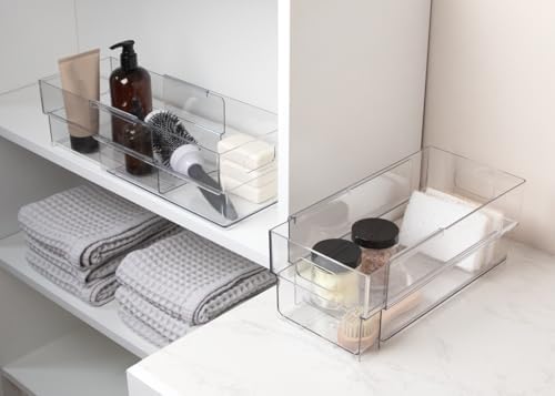 Isaac Jacobs 2-Pack Clear Expandable Storage Bins - Small - Image 6