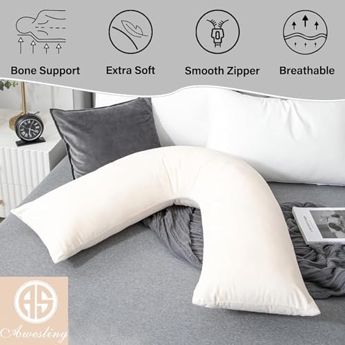 Shredded Memory Foam V Pillow for Neck Pain - Image 4