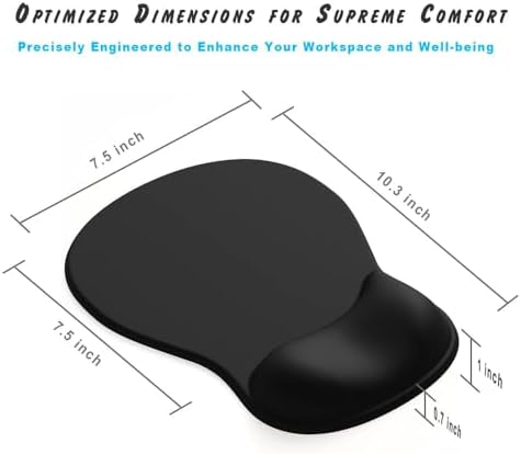 DEMON CHEST ErgoComfort Gel Wrist Rest Mouse Pad-Ergonomic Office Mousepad with Wrist Support-Non-Slip, Design Desk Accessories Mat for Home&Game Decor (06Transparent) - Image 7