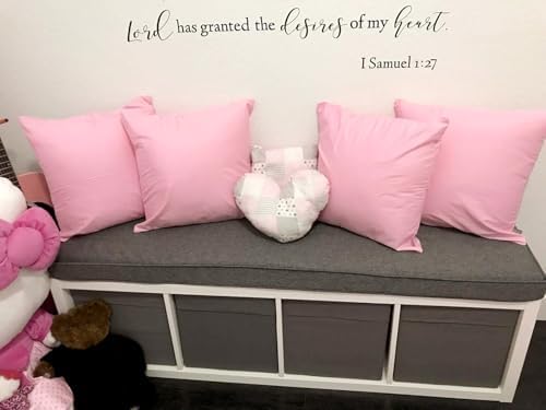 Thmyo 4-Pack 100% Cotton Solid Decorative Throw Pillow Covers 22x22 Pink - Image 2