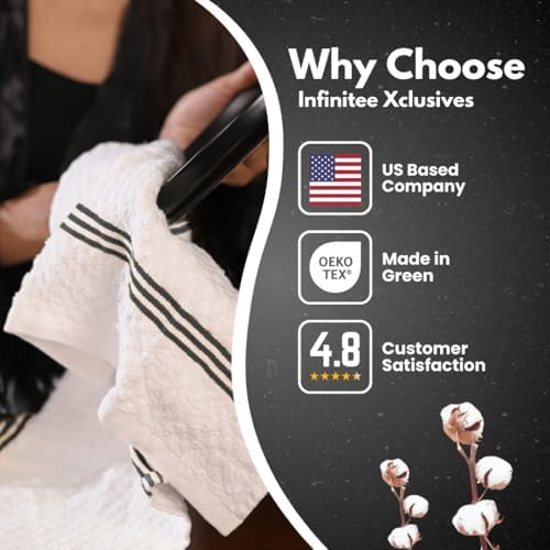 Infinitee Xclusives Kitchen Towels - 6 Pack - Cotton Dish Towel |15" x 25"| - Image 5